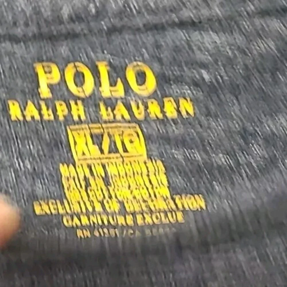 Polo Ralph Lauren Men's Long‎ Sleeve Charcoal Gray Pullover Large